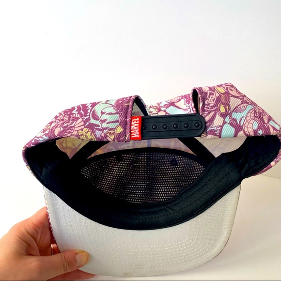 Marvel Character Collage Purple SnapBack Adjustable Back - Picture 2 of 9